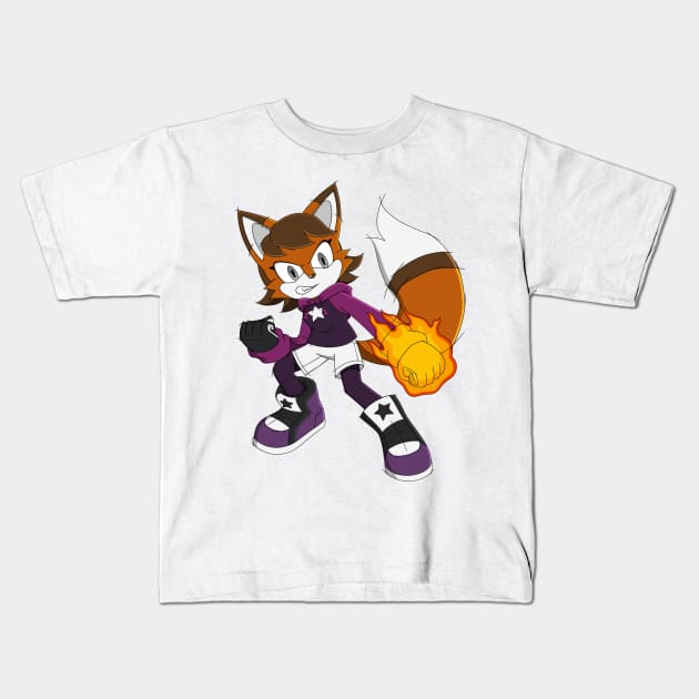 Cinder Channel Kids T-Shirt by Firestorm Fox